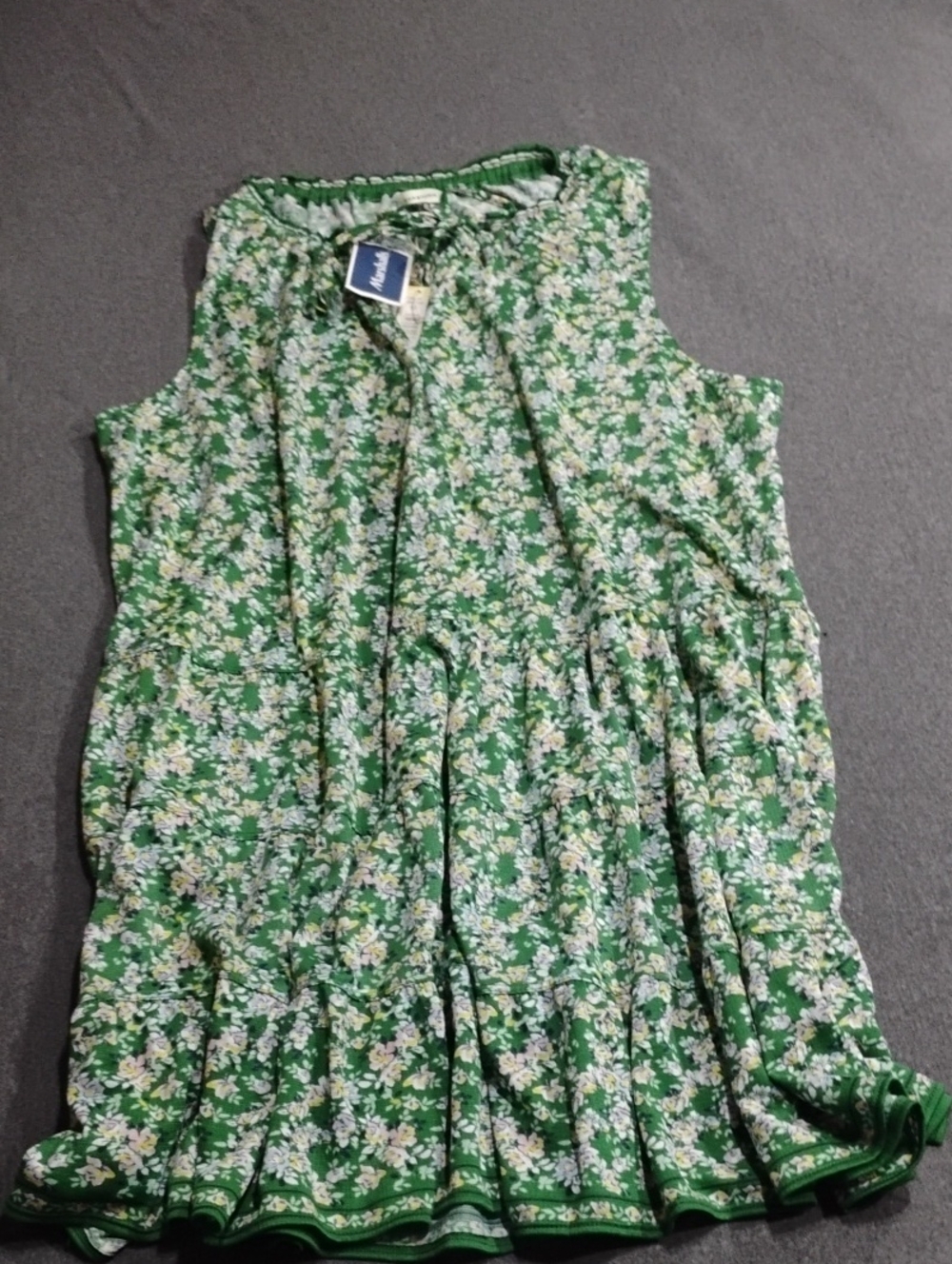 Max Studio Green Floral Sleeveless Dress for Girls